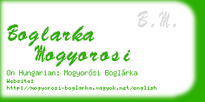 boglarka mogyorosi business card