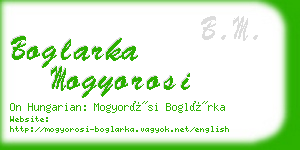 boglarka mogyorosi business card